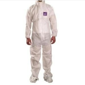 NEW Ansell MicroChem ALPHATEC 68 1500 Serged Hooded Booted Coverall [25/CS](3X).